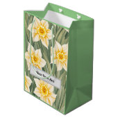  bloemmotief Daffodil Flowers Medium Cadeauzakje (Achterkant Gekanteld)
