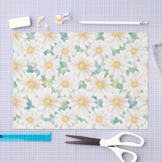 Bloemmotief Daisy Flowers Tissuepapier (Craft)