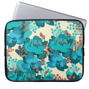 bloemmotief, delicate bloemen. laptop sleeve