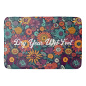 Bloemmotief, een boeket van kleurrijke bloemen badmat (Voorkant)