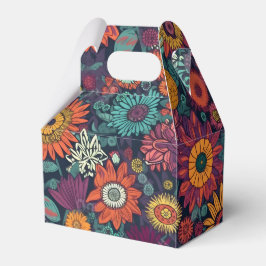 Bloemmotief, een boeket van kleurrijke bloemen bedankdoosjes