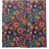 Bloemmotief, een boeket van kleurrijke bloemen douchegordijn (Voorkant)
