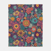 Bloemmotief, een boeket van kleurrijke bloemen fleece deken (Voorkant)