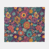 Bloemmotief, een boeket van kleurrijke bloemen fleece deken (Voorkant (Horizontaal))