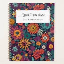 Bloemmotief, een boeket van kleurrijke bloemen planner