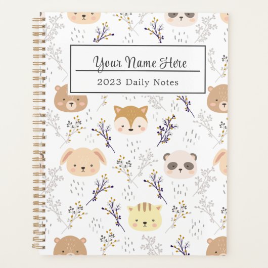 Bloemmotief, een boeket van kleurrijke bloemen planner (Voorkant)