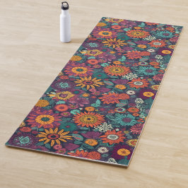 Bloemmotief, een boeket van kleurrijke bloemen yogamat