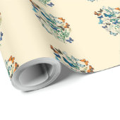  bloemmotief en vlinders cadeaupapier (Rol Hoek)