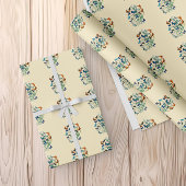  bloemmotief en vlinders cadeaupapier