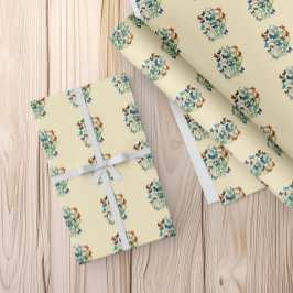  bloemmotief en vlinders cadeaupapier