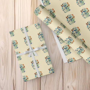  bloemmotief en vlinders cadeaupapier
