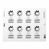 Bloemmotief Etiket (Full Sheet)