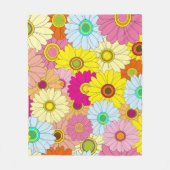 bloemmotief fleece deken (Voorkant)