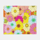 bloemmotief fleece deken (Voorkant (Horizontaal))