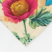 Bloemmotief Fleece Deken (Hoek)