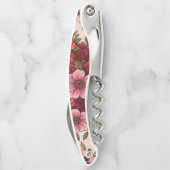 bloemmotief Flesopener Kurkentrekker (Achterkant)