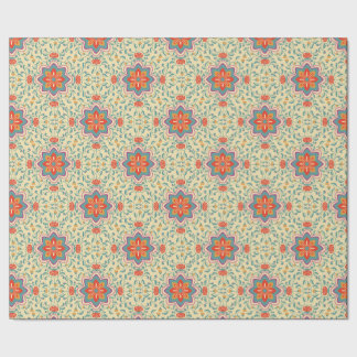 Bloemmotief Folk-patroon Inpakpapier
