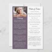 bloemmotief foto begrafenisprogramma kaart (Achterkant)