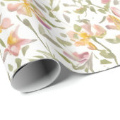 Bloemmotief Freesia Bloemen Cadeaupapier (Rol Hoek)