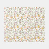 Bloemmotief Freesia Bloemen Fleece Deken (Voorkant (Horizontaal))