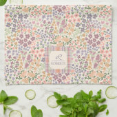 Bloemmotief geruite keukenhanddoek – Cottagecore a (Gevouwen)