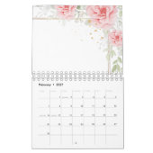 Bloemmotief, Goud bladontwerp Kalender (Feb 2027)