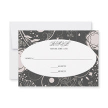 Bloemmotief Grijs/Wit - RSVP