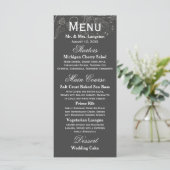 Bloemmotief Grijs/Witte Tulp - Ontvangstmenu Menu (Staand voorkant)