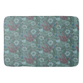 bloemmotief groen blauw rood wit badmat (Voorkant)