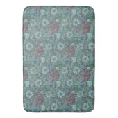 bloemmotief groen blauw rood wit badmat (Voorkant Verticaal)