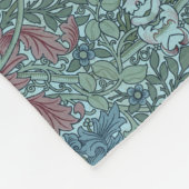  bloemmotief groen blauw rood wit fleece deken (Hoek)