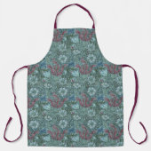 bloemmotief groen blauw rood wit schort (Voorkant)