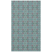  bloemmotief groen blauw rood wit tafelkleed (Voorkant)