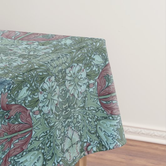  bloemmotief groen blauw rood wit tafelkleed (Voorbeeld)