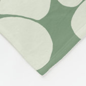 Bloemmotief - Groen Fleece Deken (Hoek)