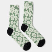 Bloemmotief - Groen Sokken (Rechts)
