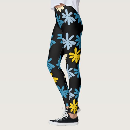 Bloemmotief Grote Bloemen Leggings (Links)