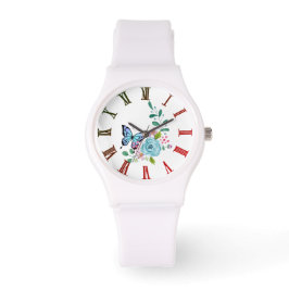 Bloemmotief Horloge