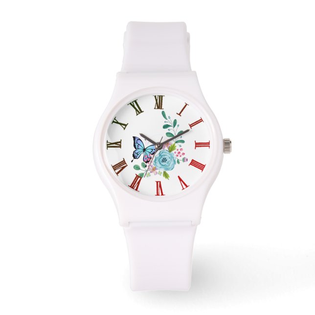 Bloemmotief Horloge (Voorkant)