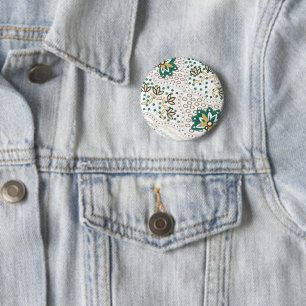 Bloemmotief Huisdecoratie Ronde Button 5,7 Cm