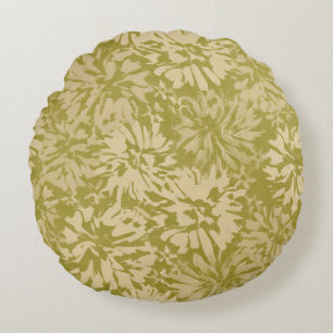 Bloemmotief in boho-stijl retro. rond kussen