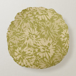 Bloemmotief in boho-stijl retro. rond kussen