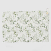 Bloemmotief in groen golfhanddoek (Horizontaal)