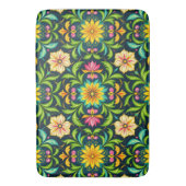 Bloemmotief in levendige kleuren badmat (Voorkant Verticaal)