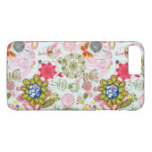 Bloemmotief in retro stijl 2 Case-Mate iPhone case (Achterkant (Horizontaal))