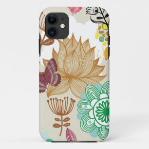 Bloemmotief in retro stijl Case-Mate iPhone case