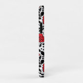 bloemmotief in rood, zwart en wit Case-Mate iPhone case (Achterkant/rechts)