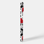  bloemmotief in rood, zwart en wit Case-Mate iPhone case (Achterkant / Rechts)