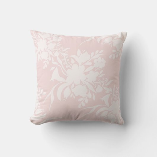 Bloemmotief in roze tinten kussen (Voorkant)