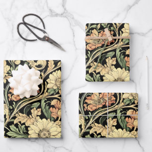 Bloemmotief in Victoriaanse stijl Inpakpapier Vel